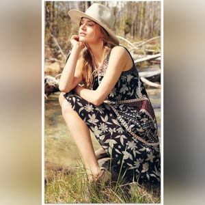 Floreat for Anthropologie Grasslands midi dress